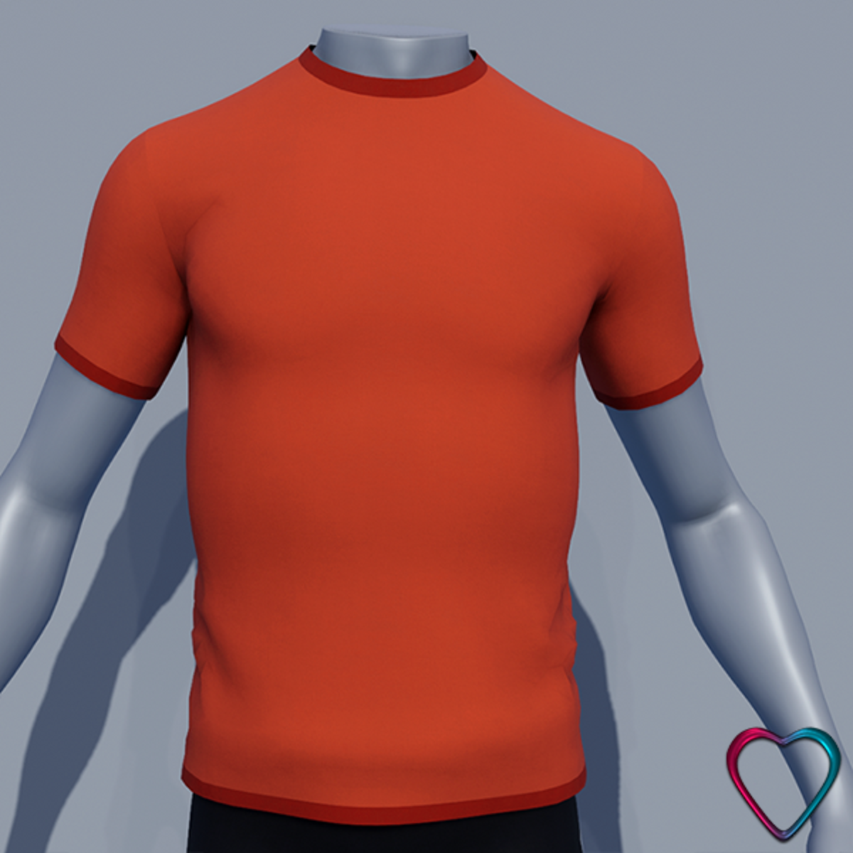 Men Plain TeeShirt - Orange