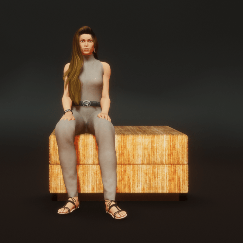 Lodge Ottoman with Sit Target