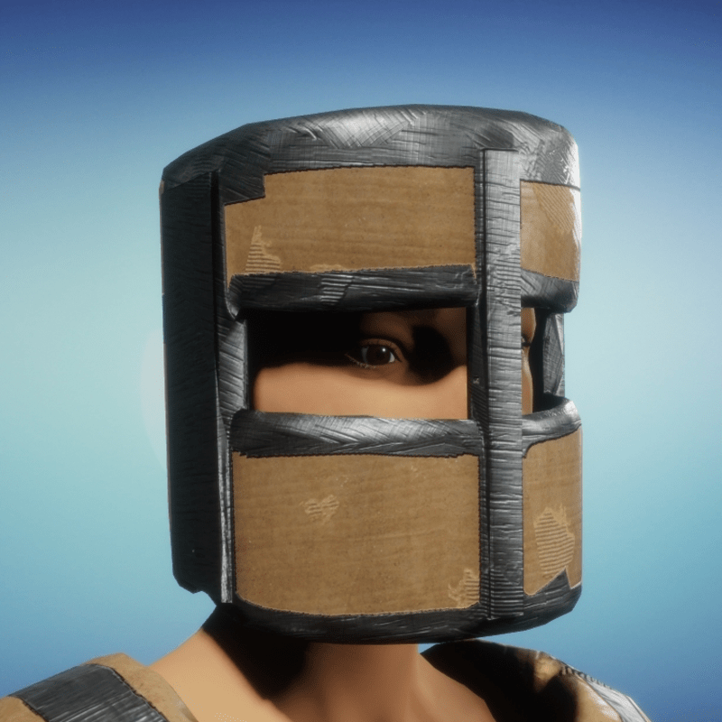 cardboard helm male
