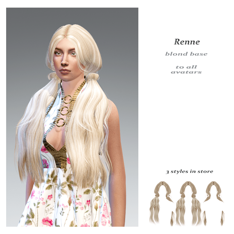 Renne front style-blond base
