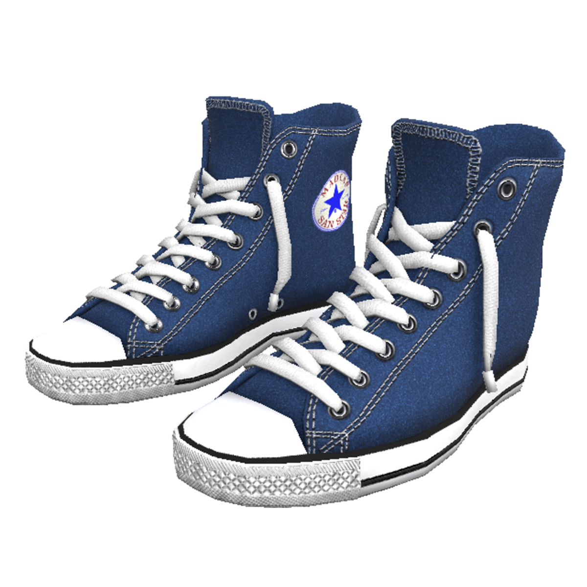 Girl shoes San-Star sneakers high blue for woman