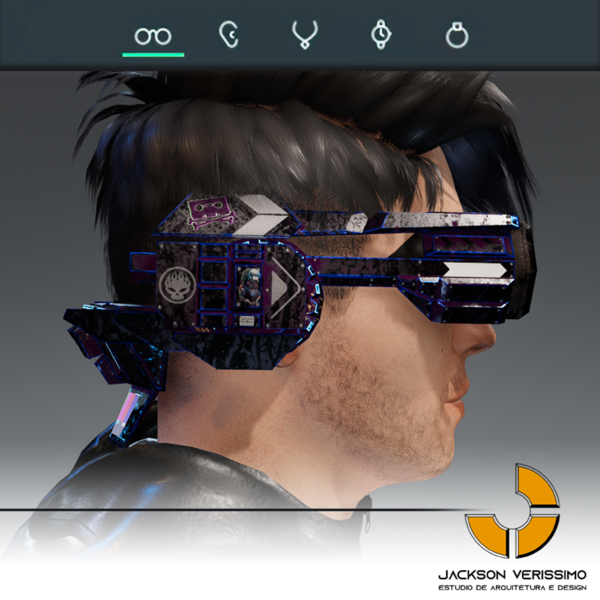 Mnemonic Vr Glasses -Black Neon