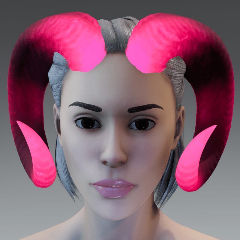 Spirit Of The Ram (Horns) - Black + Magenta