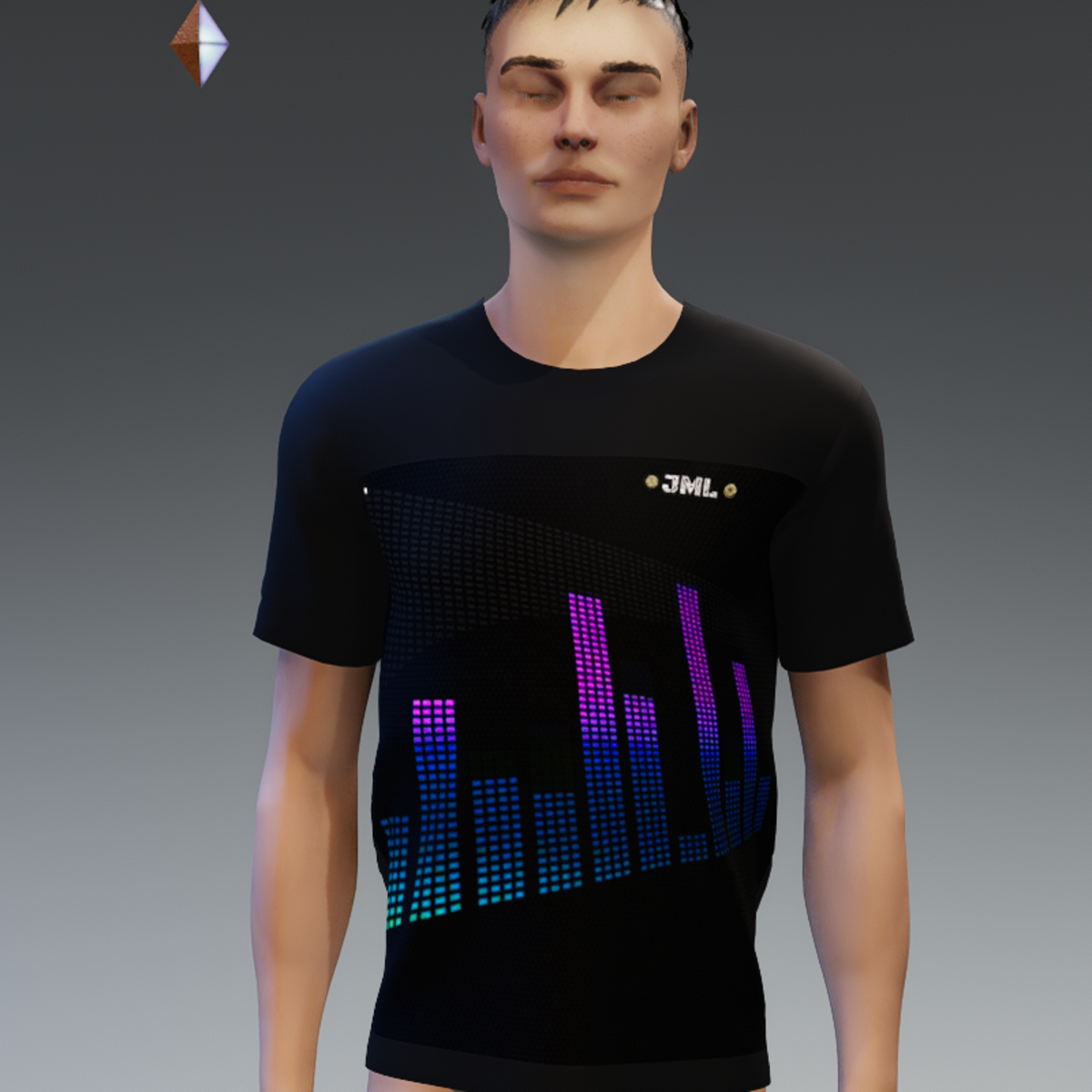 UNISEX_ SHIRT_ EQUALIZER_ C ANIMATED_ EMISSIVE_