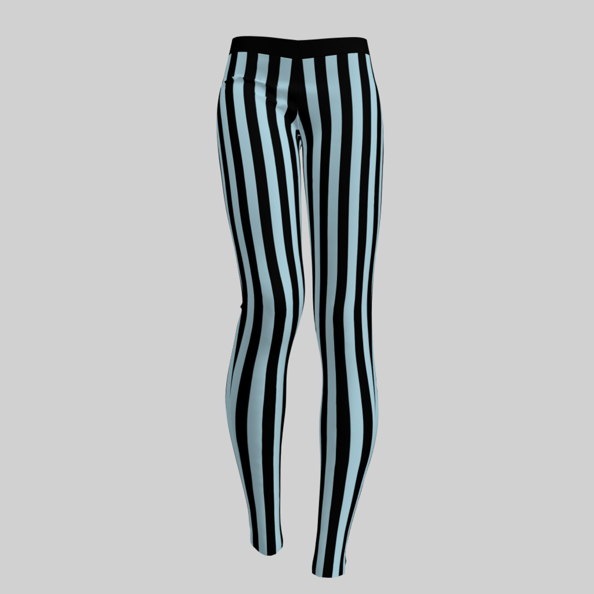 Leggings Maddy Stripes Black & Lil Blue 2.0
