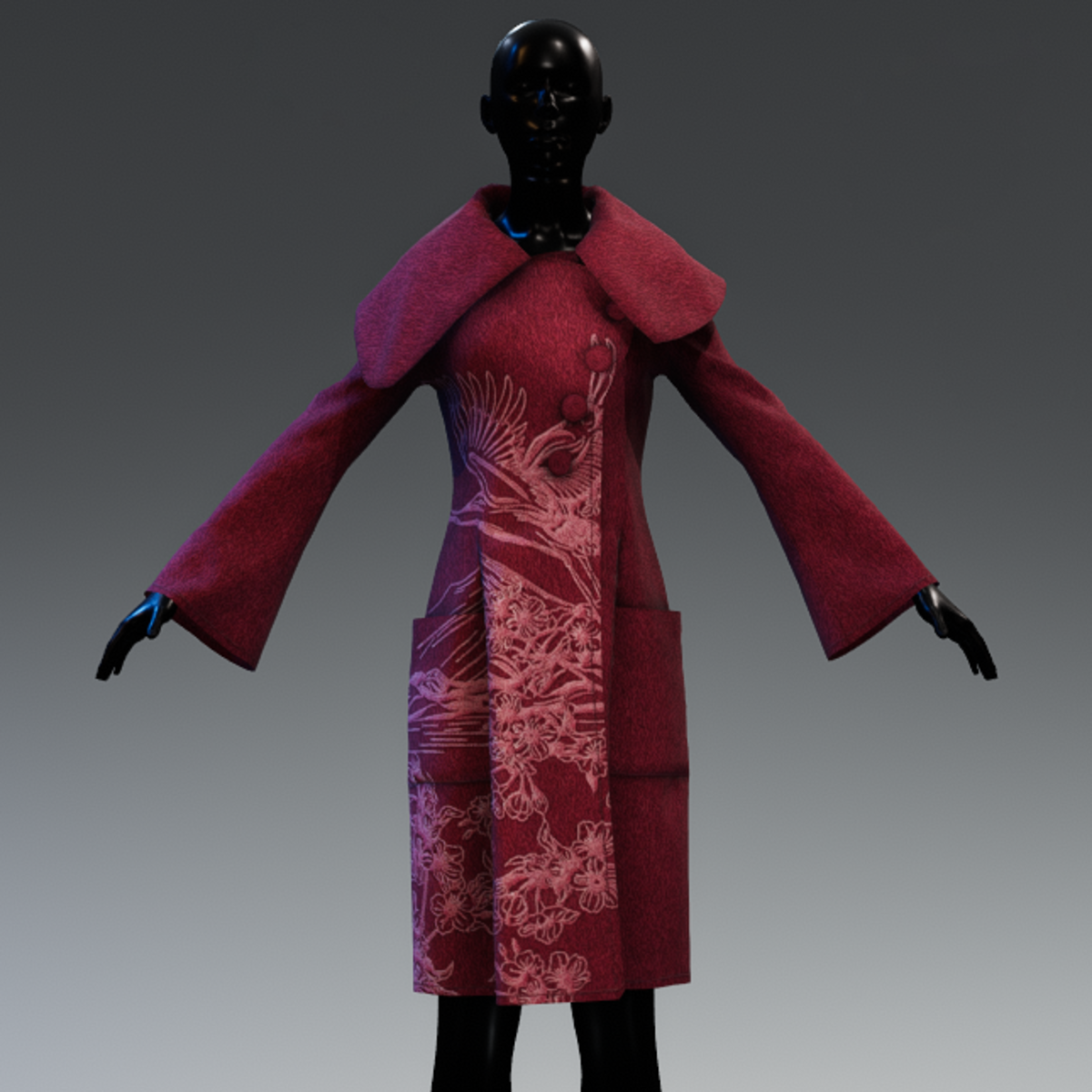 AV 2.0 Snowing outside coat - Prune red