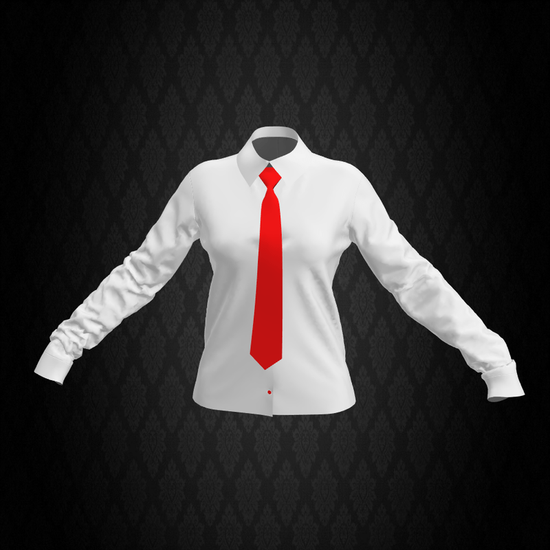 Women Shirt & Red Tie