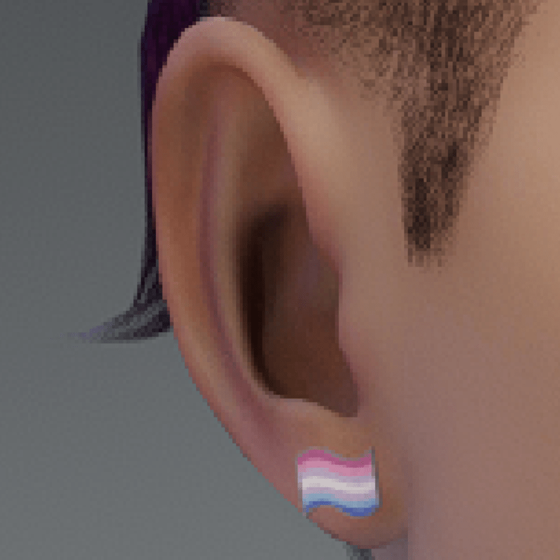 pride earrings bigender