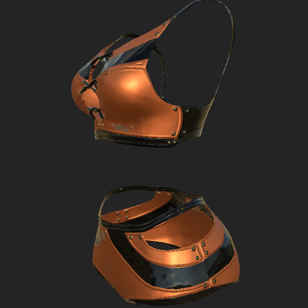 KAMIL DUO SHORTS_ WITH TOP_ ORANGE