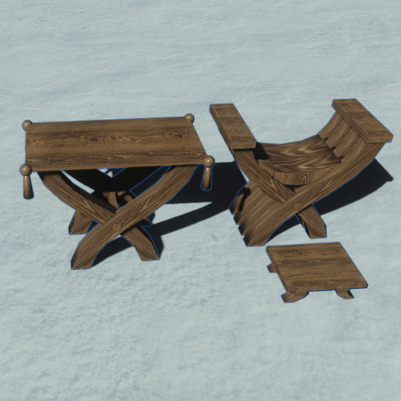 Roman chair and table. No scripts. Full perm.