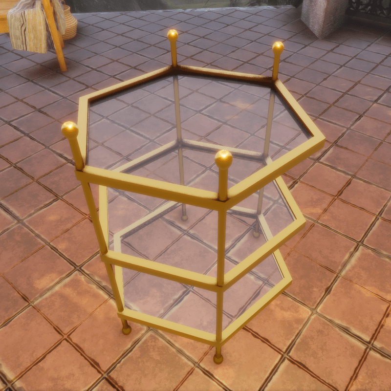 Hexagon Side Table Shelf