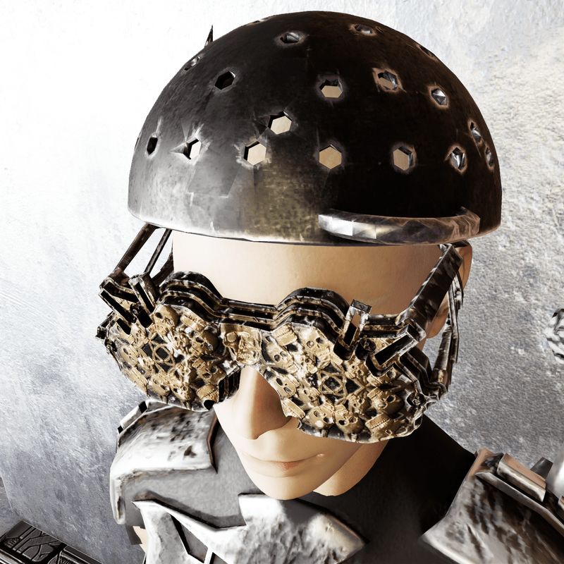 Cyberpunk Golden Skull Brand Glasses