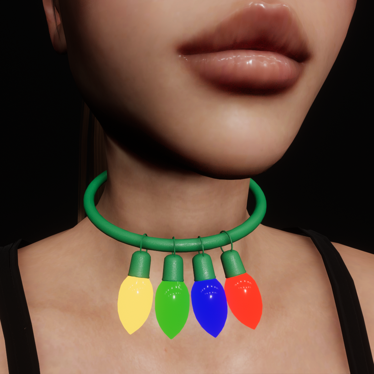 Christmas Lights Choker
