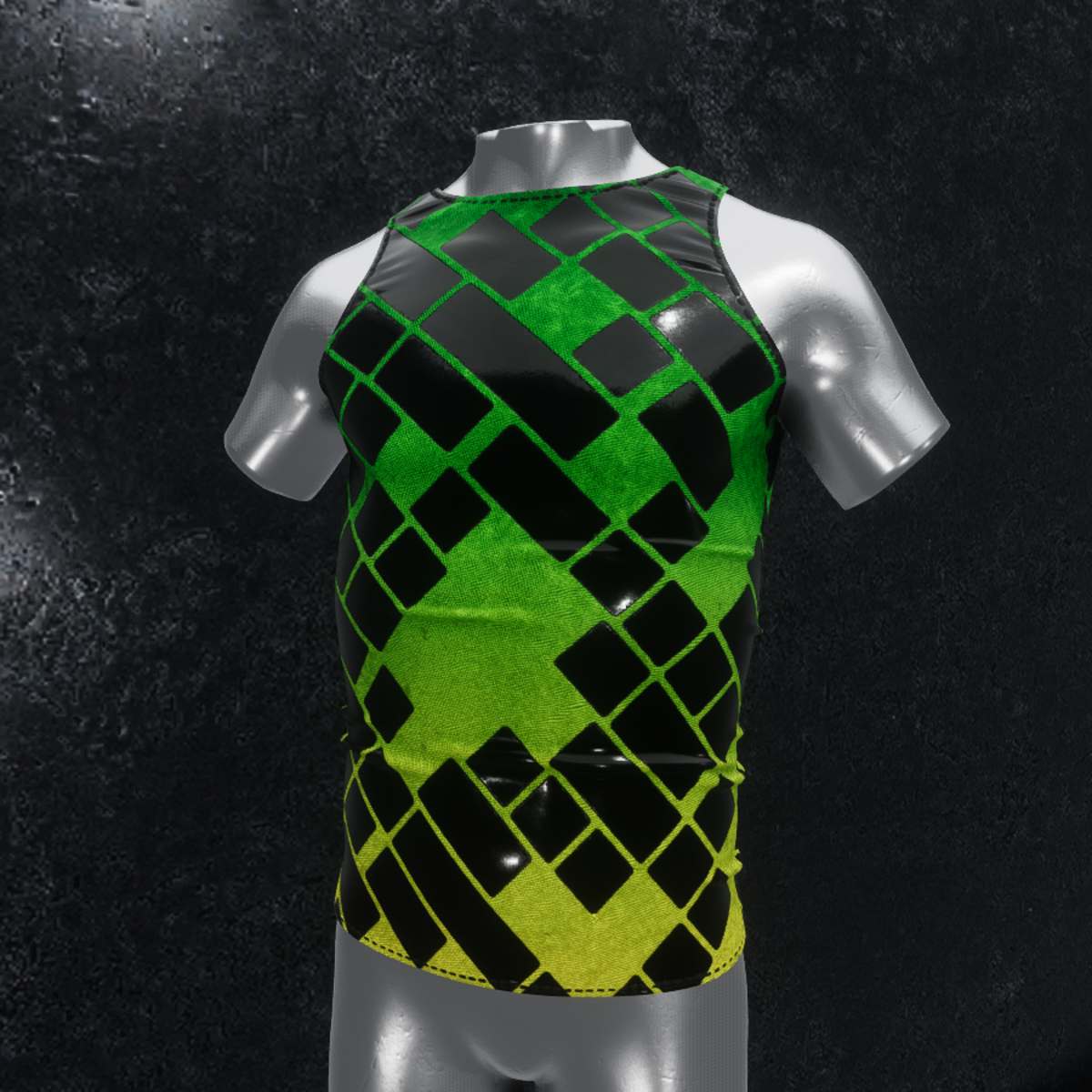 Sleeveless Shirt diagonal green