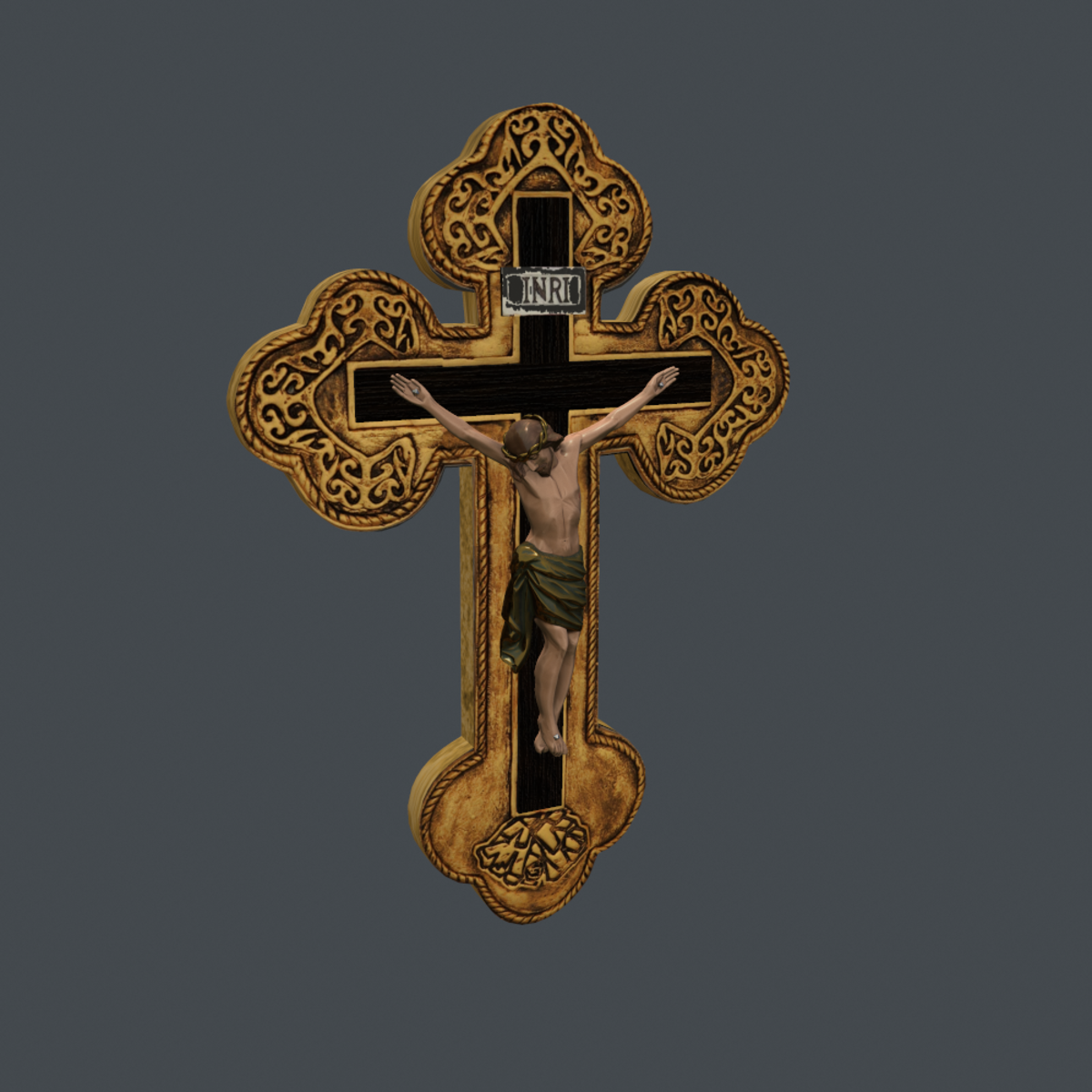 Ornate Altar Wall Crucifix