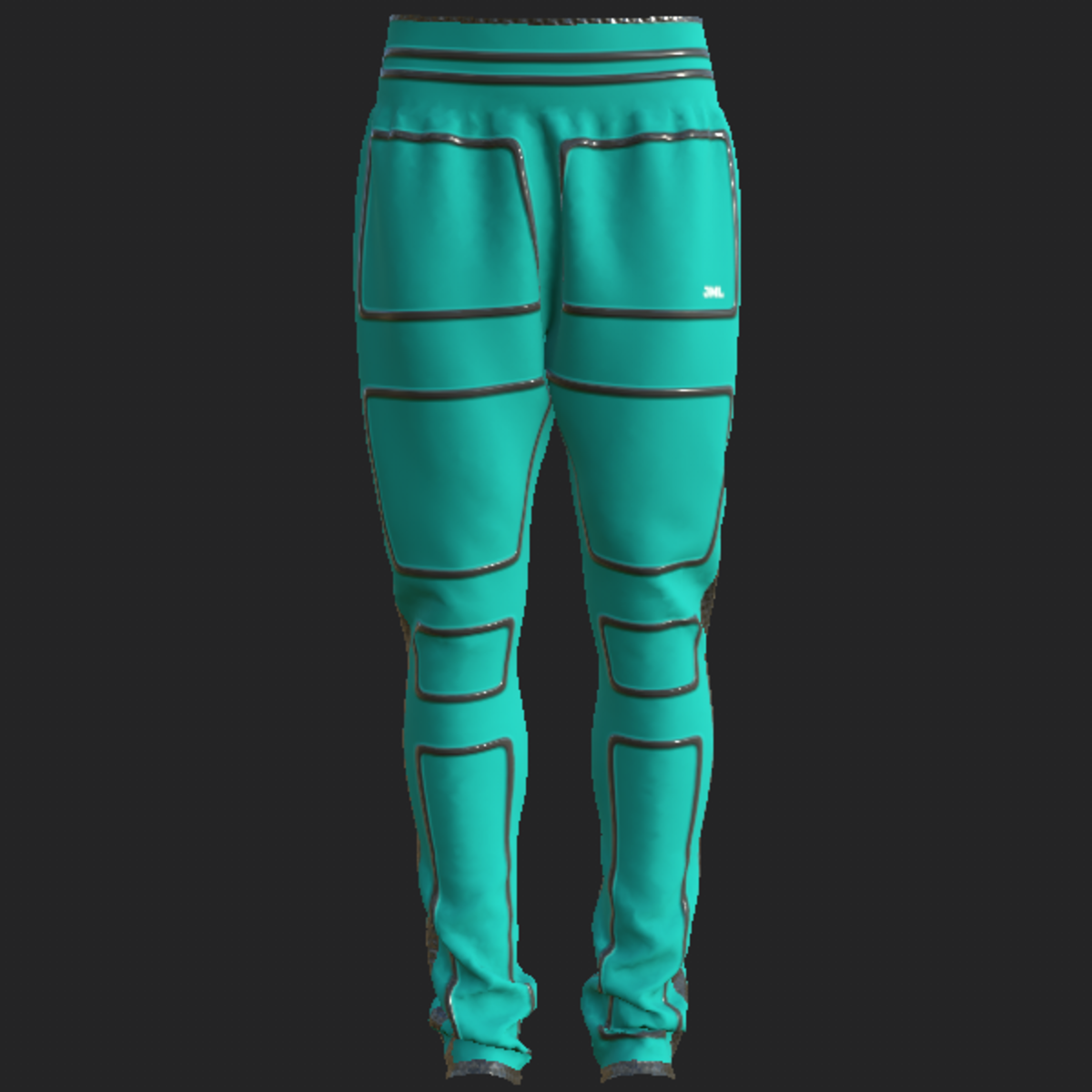 NEO SPORT PANTS_ CYAN GRAY