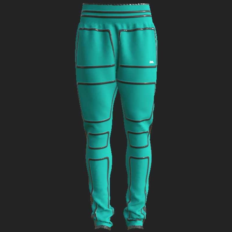 NEO SPORT PANTS_ CYAN GRAY