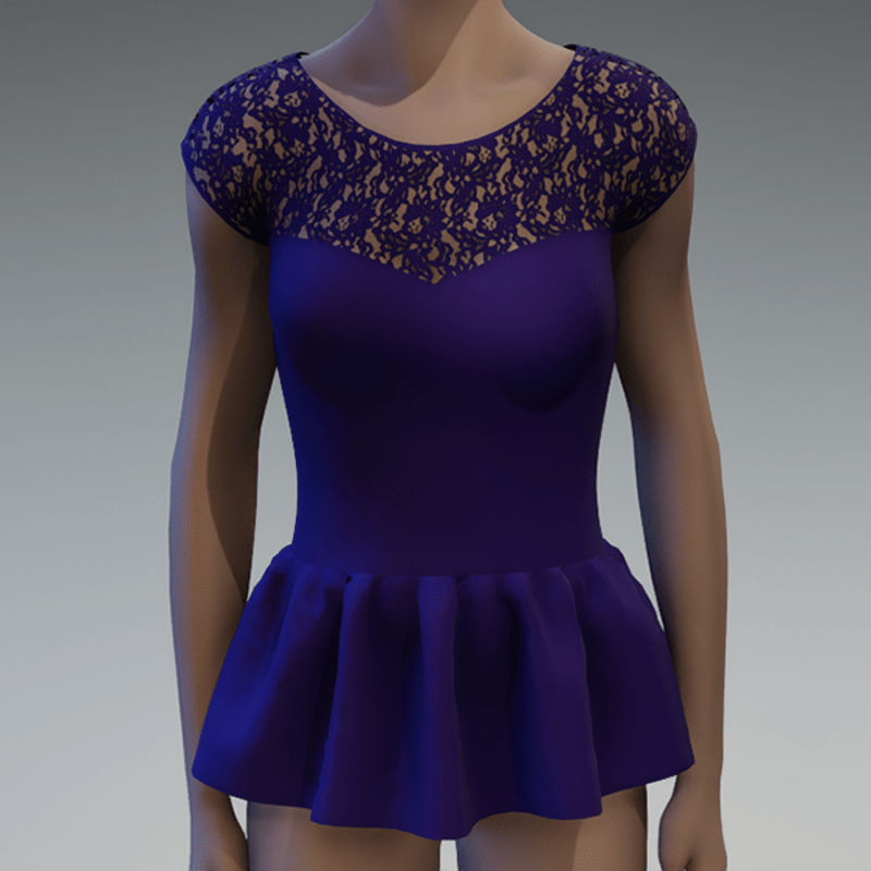 Violet peplum lace top
