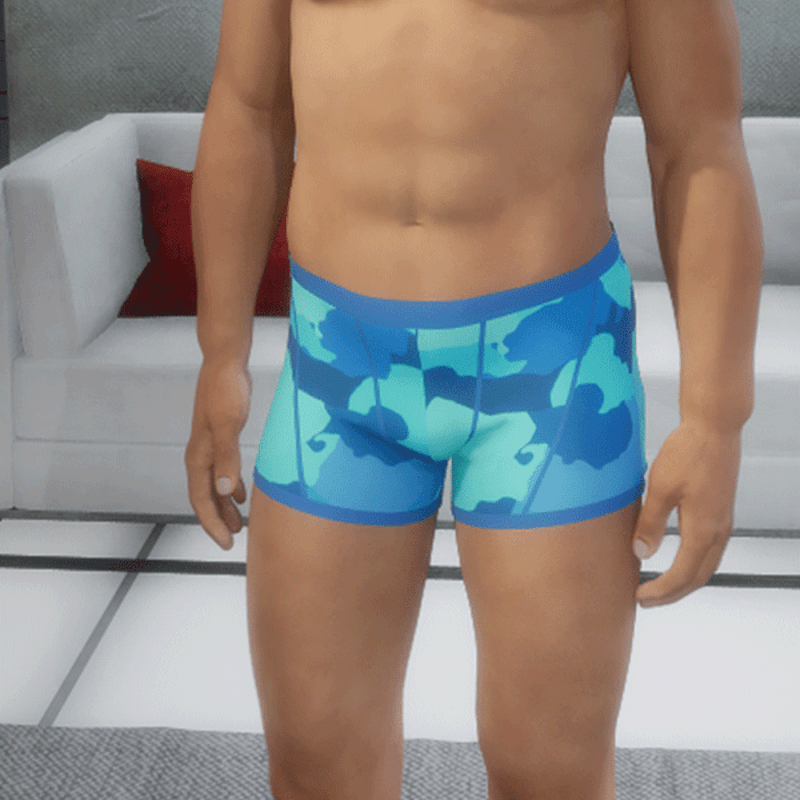 Boxer Briefs Rocky camo blue