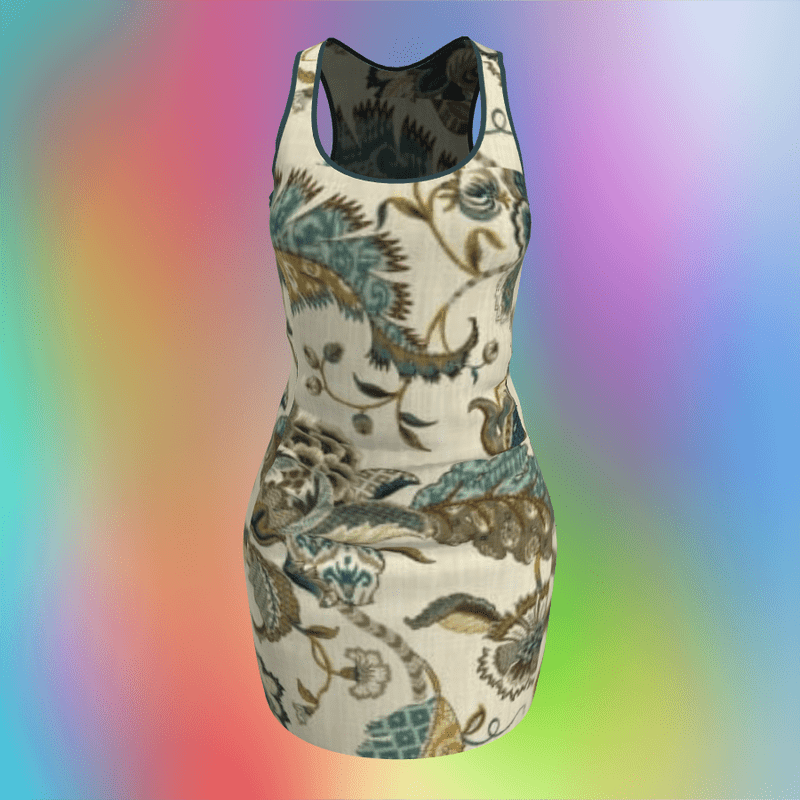 Beige Tapestry Dress