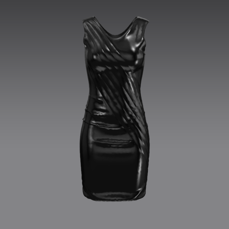 female dress lather black