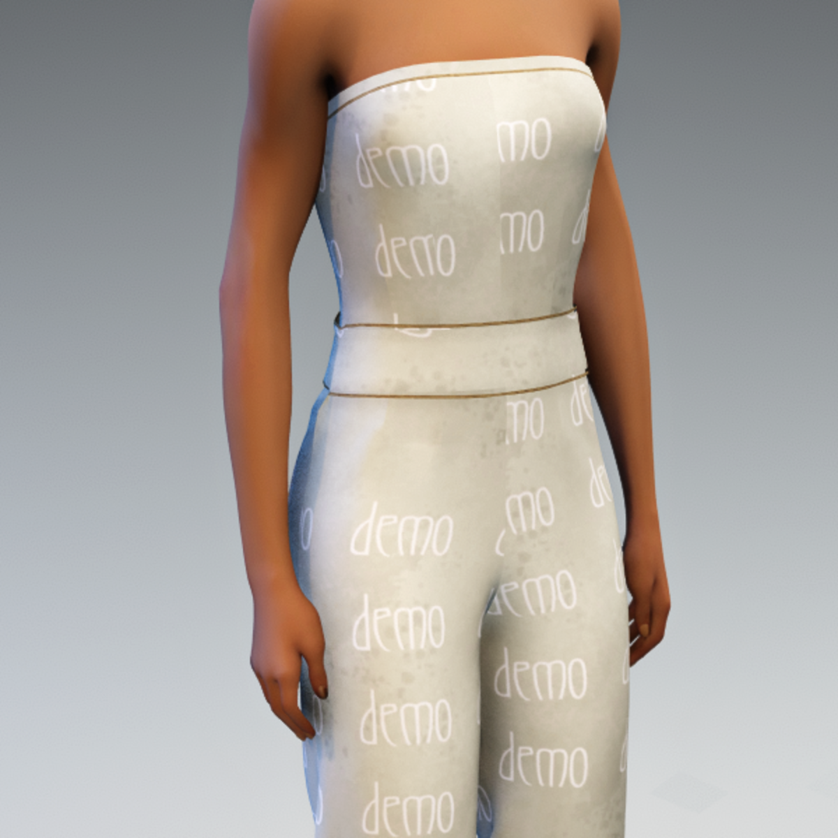 Trimmed Strapless Jumpsuit Demo