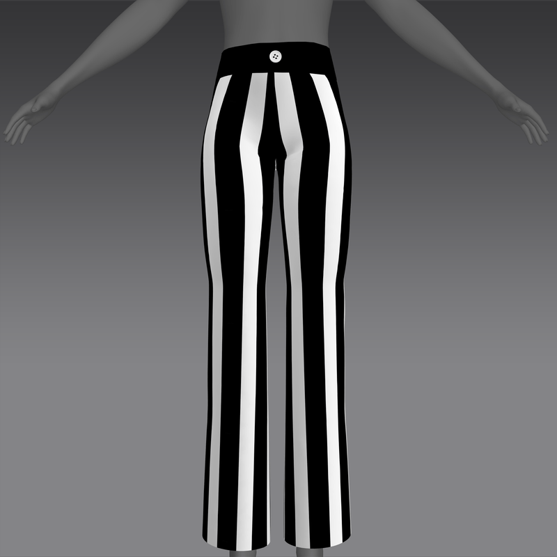 Black Stripes Pants