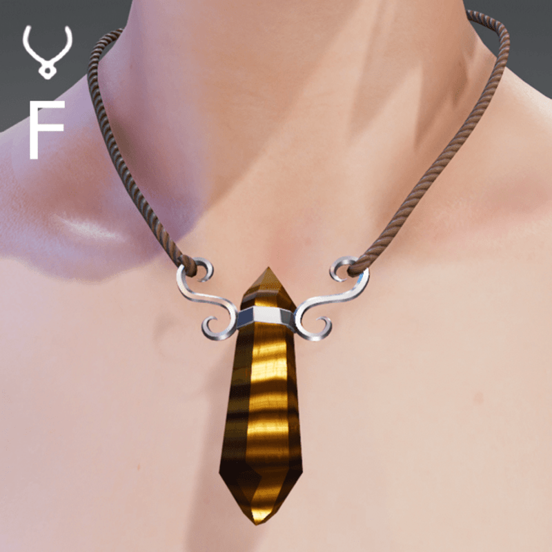 Female Glowing Tiger's Eye Pendant
