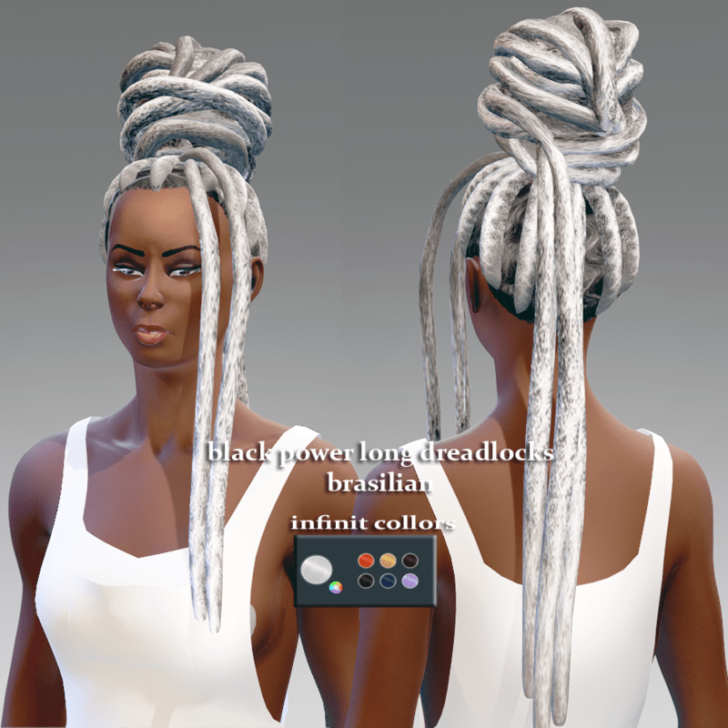 black power long dreadslock brasilian-infinit collors