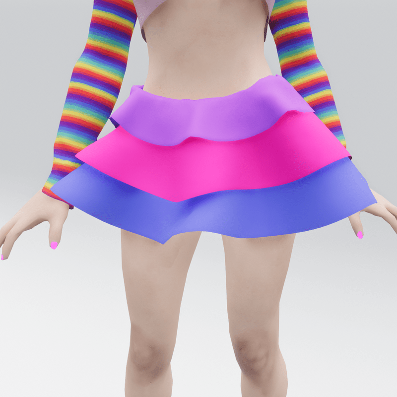 Layered Neon Skirt 05