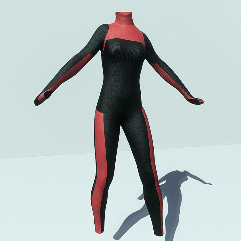 TKA Black and red grid leather jumpsuit