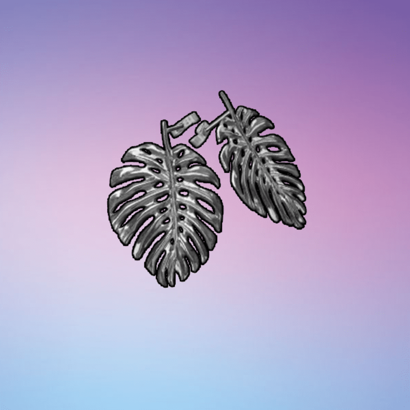 Palm Earrings Silver