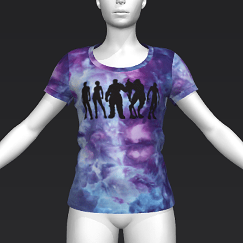 Ready Player One: Lineup T-Shirt (Tiedye) (W)