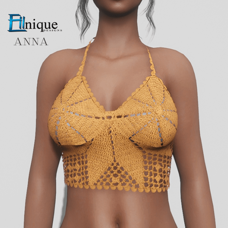 Anna Peach Crochet Knit Top