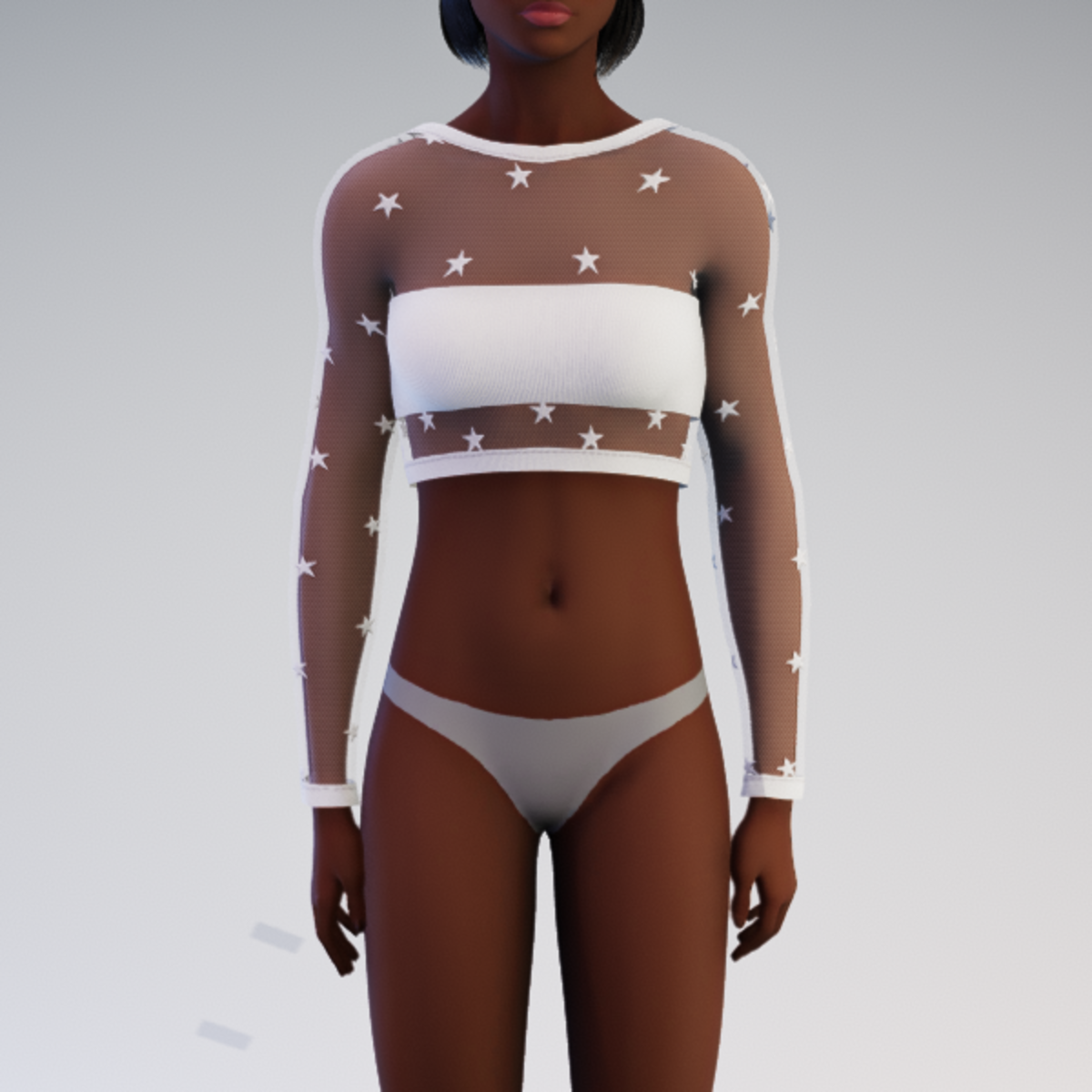 White Star See-Through Sweater