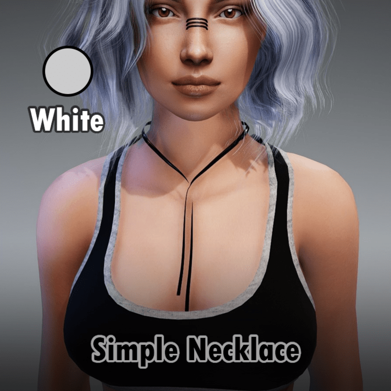 Simple Necklace (White)