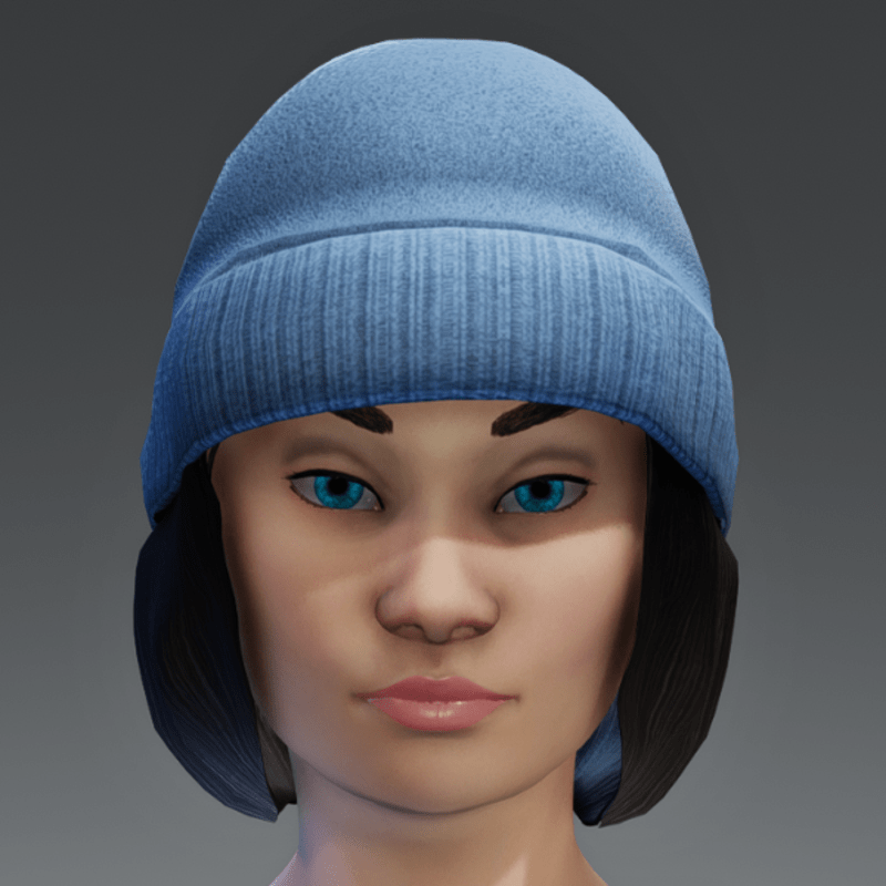 Winter Cap with Color change Cap - Black FEMALE