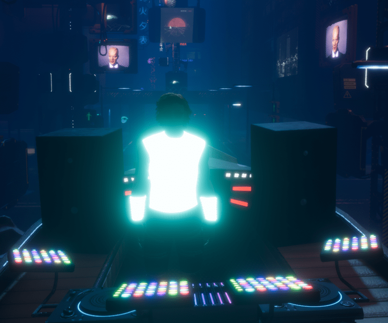 Male go-GLOW Blue Sleeveless T-Shirt & Bracelets Set