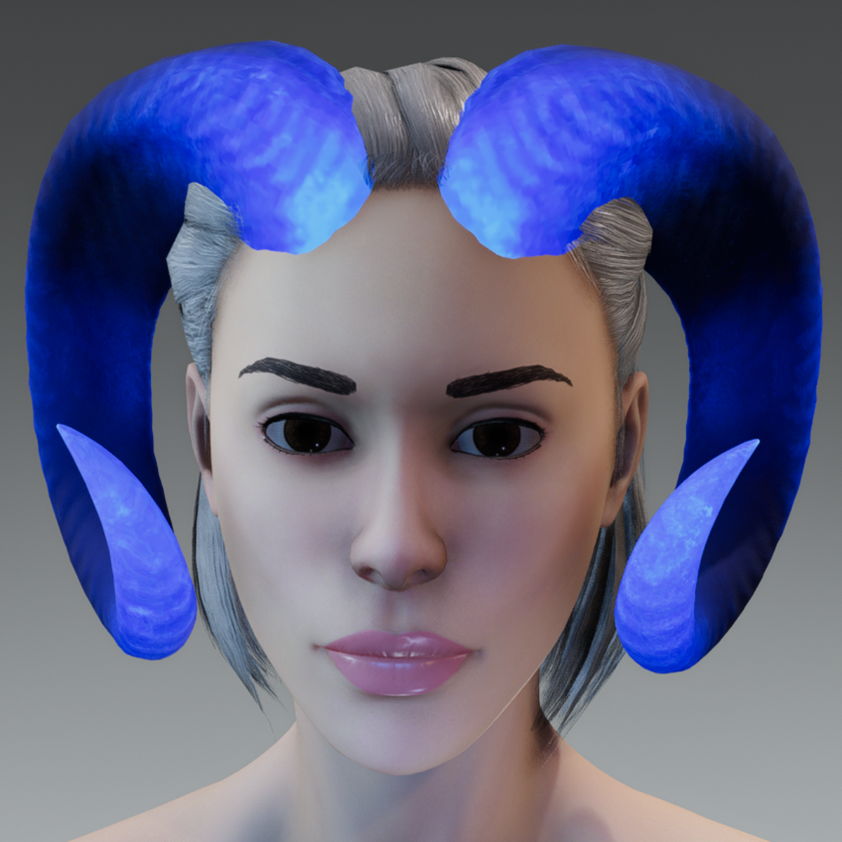 Spirit Of The Ram (Horns) - Black + Blue