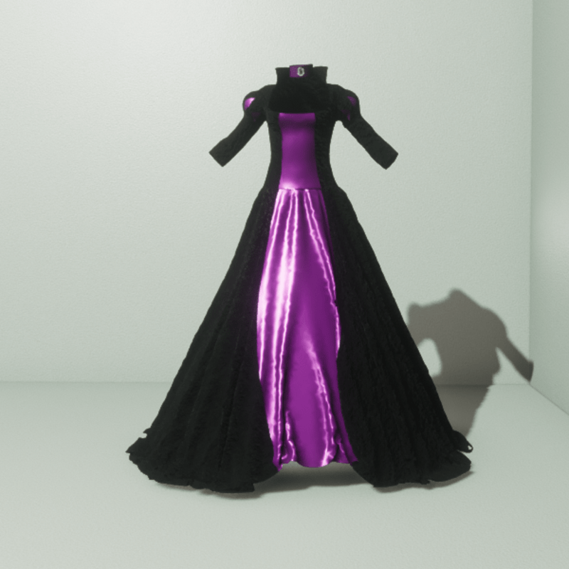 Queens Gown Black/Purple