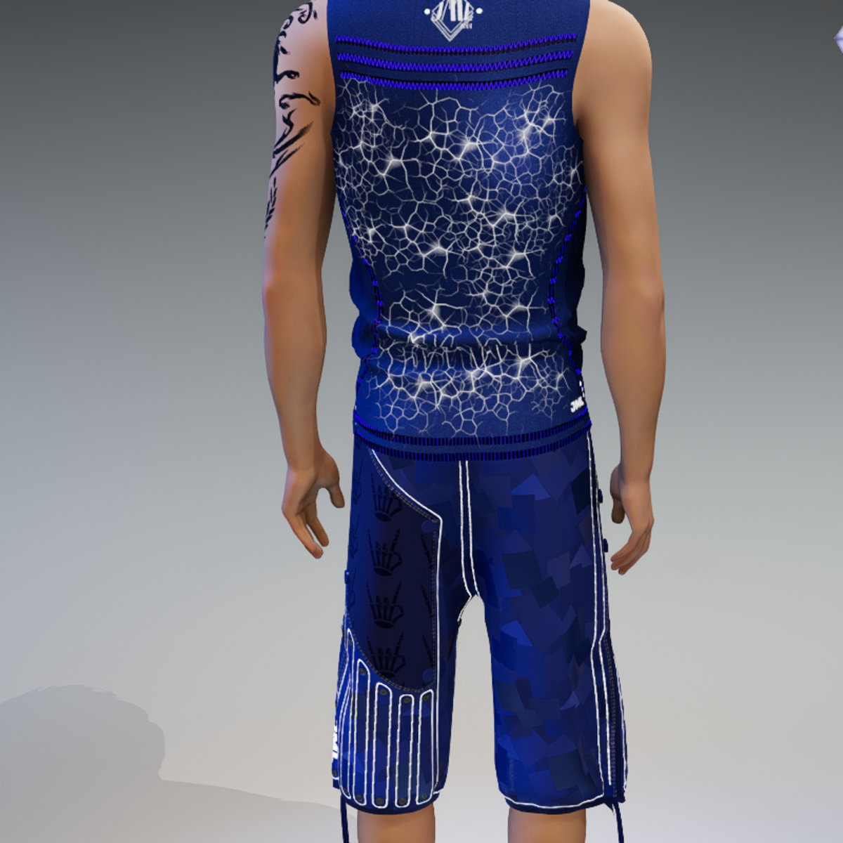 MARCO SHORTS_ W EMISSIVE BLUE