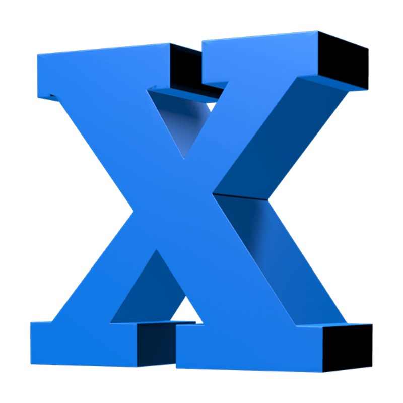 LOOT: Letter X (Blue)