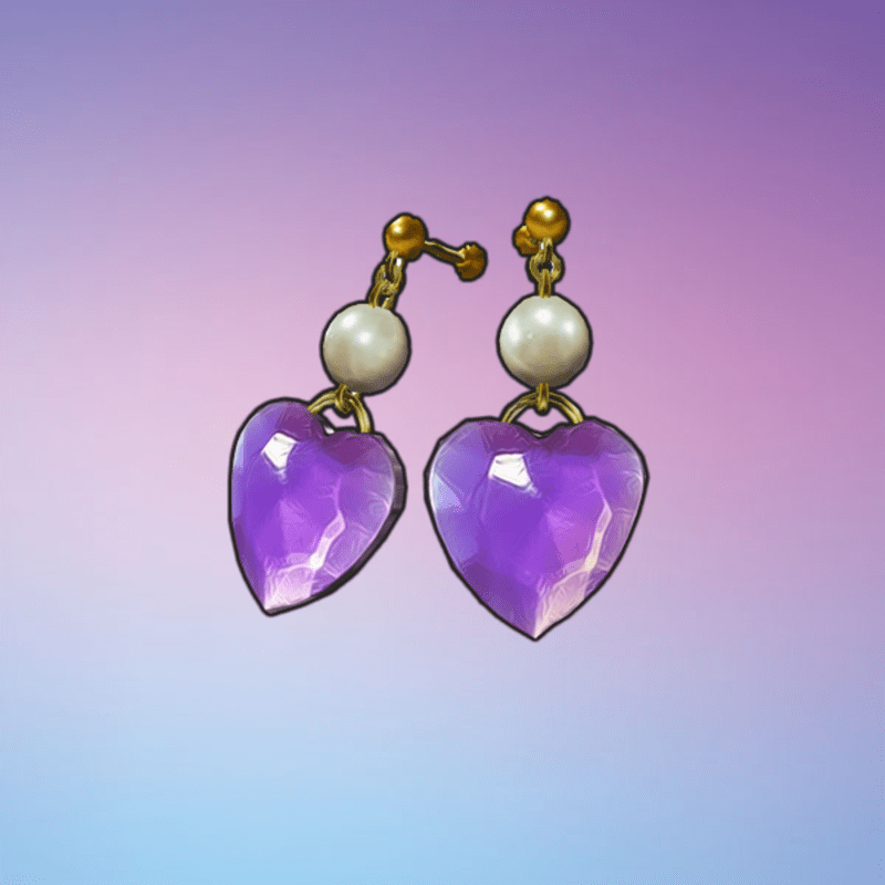 Heart Earrings (Violet)