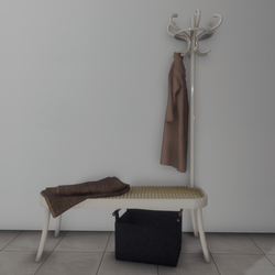 Coat rack with bench and accessories