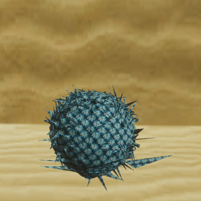 Sculpted Cactus Poison Blue