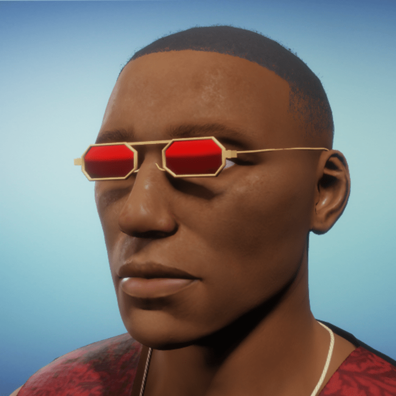 Red Octagon Glasses