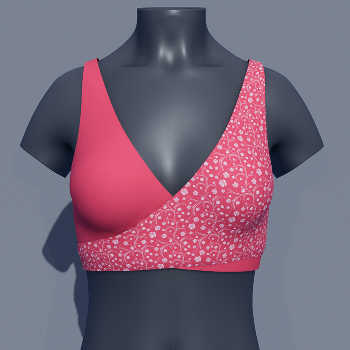 Short Wrap Over Top - Pink FruitDove