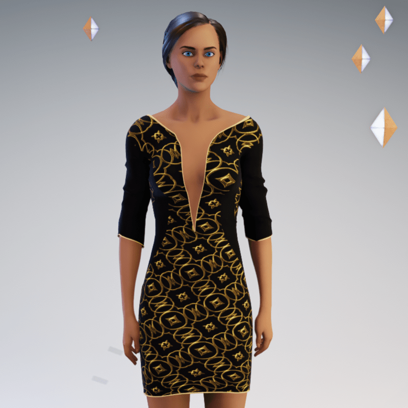 Elegant Golden Dress