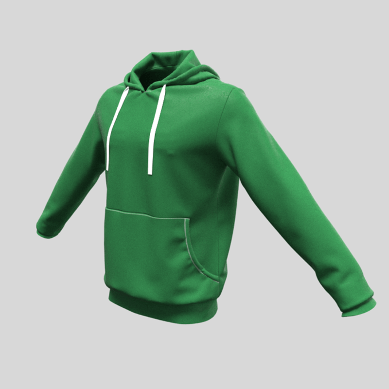 hoody male green