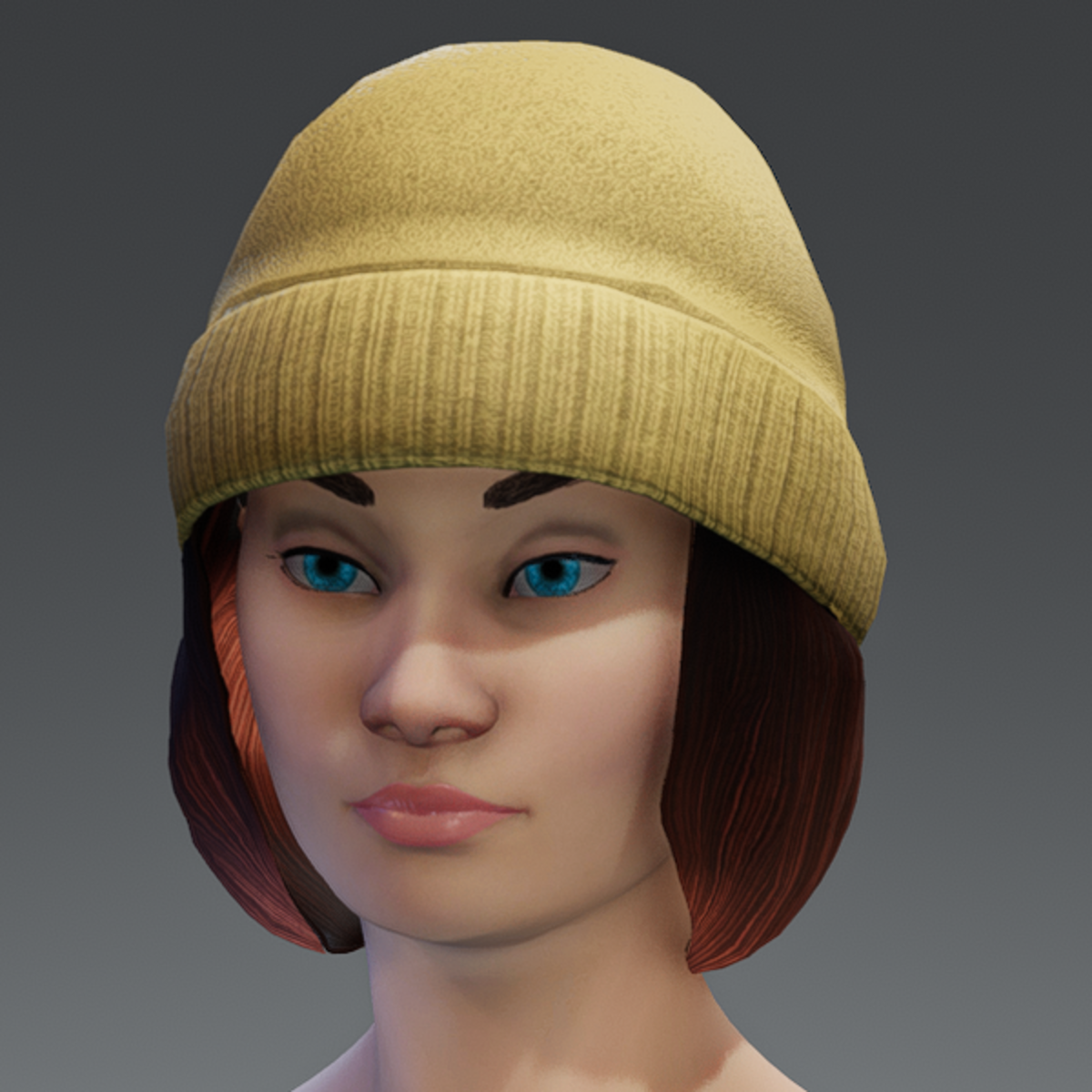 Winter Cap with Color change Cap - Red FEMALE